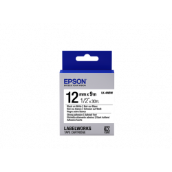 Epson Label Cartridge LK-4WBW, Black white 12mm