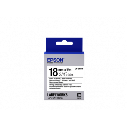 Epson Label Cartridge LK-5WBW, Black White 18mm