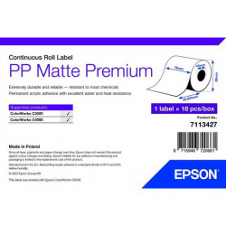 PP Matte Label Premium, Cont. Roll, 76mm x 29mm