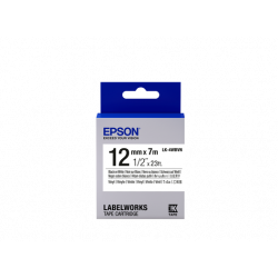 Epson Label Cartridge Vinyl LK-4WBVN Black White 12mm (7 metres)