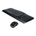 Logitech Wireless Combo MK330 - Klávesnice a sada myši - bezdrátový - 2.4 GHz - britská - černá