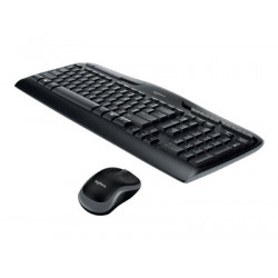 Logitech Wireless Combo MK330 - Klávesnice a sada myši - bezdrátový - 2.4 GHz - britská - černá