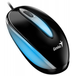 Genius DX-Mini Myš, drátová, optická, 1000DPI, 3 tlačítka, USB, RGB LED, černá
