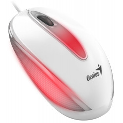 Genius DX-Mini Myš, drátová, optická, 1000DPI, 3 tlačítka, USB, RGB LED, bílá