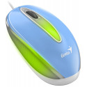 Genius DX-Mini Myš, drátová, optická, 1000DPI, 3 tlačítka, USB, RGB LED, modrá