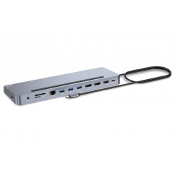 i-tec dokovací stanice USB-C Metal Ergonomic 4K 3x Display Power Delivery 100W