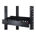 APC Horizontal Cable Manager Single-Sided with Cover - Panel racku pro správu kabelů s krytem - černá - 1U - pro P N: SMTL1000RMI2UC, SMX1000C, SMX1500RM2UC, SMX1500RM2UCNC, SMX750C, SMX750CNC