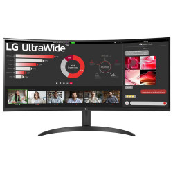 LG monitor 34WR50QC-B VA 34" QHD zakřivený 3440x1440 21:9 300 cd m2 5ms (GtG) HDMI DP on screen control HDR 10