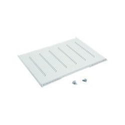 Triton 19'' police perforovaná 1U 650mm ?erná, Triton 19 poli?ka perforovaná 1U 650mm max.nosnost 150kg integrované podp?ry RAL7035