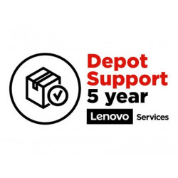Lenovo Depot Customer Carry-In Upgrade - Prodloužená dohoda o službách - náhradní díly a práce (pro systém s roční zárukou depo nebo carry-in) - 5 let (z původního data zakoupení vybavení) - pro K14 Gen 1; ThinkBook 13x ITG; 14 G4+ IAP; 15p G2 ITH; ThinkPad E14 Gen 3