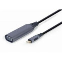 Gembird adaptér USB-C (M) na VGA (F), 0.15m kábel, šedý