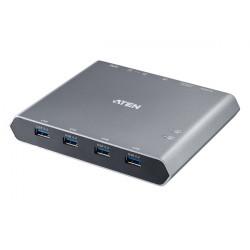 Aten US3311-AT-G 2-portový 4K DisplayPort USB-C Dokovací přepínač KVM s PD pass-throught