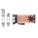 QNAP QM2 series, 2 x PCIe 2280 M.2 SSD slots, PCIe Gen3 x 4 , 2 x Intel I225LM 2.5GbE NBASE-T port