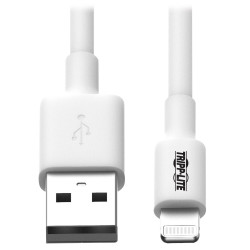 Kabel USB-A 2.0 Lightning Synchronizace Nabíjení, MFi Certified, Samec Samec, bílá, 1.83m