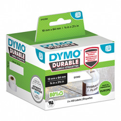 Dymo polypropylenové štítky 64mm x 19mm, bílé, pro čárové kódy, 2x450 ks, 2112284