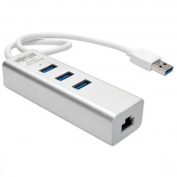 Tripplite Adaptér USB 3.0 SuperSpeed Gigabit Ethernet NIC, s rozbočovačem 3x USB 3.0