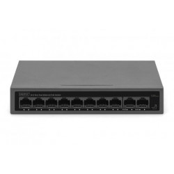 DIGITUS 8+2 Port FE PoE Switch 8 Port PoE 802.3at, 10 100 Mbps