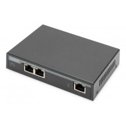 DIGITUS Gigabit PoE Indoor Extender, 2-port, 60W 100m extension, cascadable, self powered