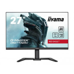 iiyama G-MASTER Red Eagle GB2770QSU-B5 - LED monitor - 27" - 2560 x 1440 WQHD @ 165 Hz - Fast IPS - 400 cd m2 - 1000:1 - HDR400 - 0.5 ms - HDMI, DisplayPort - reproduktory - matná čerň