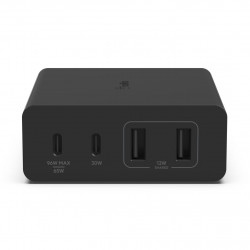 Belkin 108W 4-portová nástěnná nabíječka USB-C Power Delivery GaN (USB-C 96W + USB-A 12W), černá