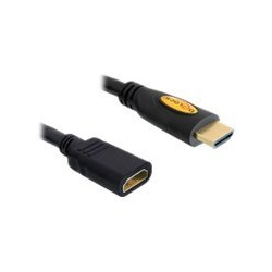 Delock High Speed HDMI with Ethernet - Prodlužovací kabel HDMI - HDMI s piny (male) do HDMI se zdířkami (female) - 1 m