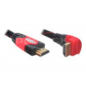 Delock High Speed HDMI with Ethernet - Kabel HDMI s ethernetem - HDMI s piny (male) do HDMI s piny (male) - 1 m - úhlový konektor