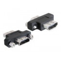 Delock - Spojka HDMI - HDMI se zdířkami (female) do HDMI se zdířkami (female) - otočný konektor 180°