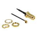 Delock - Kabel antény - I-PEX se zdířkami (female) do SMA s piny (male) - 5 cm - koaxiál
