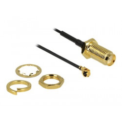 Delock - Kabel antény - I-PEX se zdířkami (female) do SMA s piny (male) - 5 cm - koaxiál