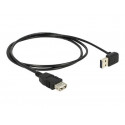 Delock EASY-USB - Prodlužovací šňůra USB - USB (F) do USB (M) - USB 2.0 - 2 m - konektor 90° - černá