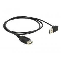 Delock EASY-USB - Prodlužovací šňůra USB - USB (F) do USB (M) - USB 2.0 - 2 m - konektor 90° - černá