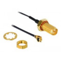 Delock - Adaptér antény - I-PEX s piny (male) do RP-SMA s piny (male) - 20 cm