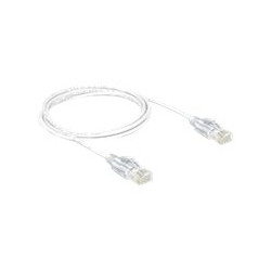 Delock - Patch kabel - RJ-45 (M) do RJ-45 (M) - 2 m - UTP - CAT 6 - provedení bez hrbolků - bílá