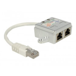 Delock RJ45 Port Doubler - Síťový rozdělovač - RJ-45 (M) do RJ-45 (F) - 15 cm