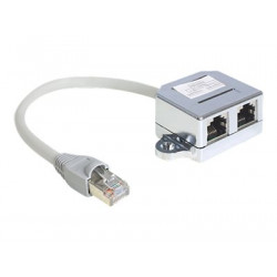 Delock RJ45 Port Doubler - Rozdělovač Ethernet 100Base-TX - RJ-45 (M) do RJ-45 (4 piny) (F) - 15 cm