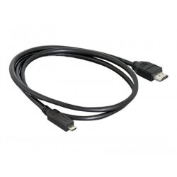 Delock - Kabel HDMI s ethernetem - HDMI s piny (male) do mikro HDMI s piny (male) - 1 m