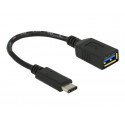 Delock - USB adaptér - USB typ A (F) do USB-C (M) - USB 3.1 - 15 cm - černá