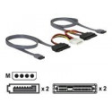 Delock SATA All-in-One cable - Kabel SATA - Serial ATA 150 300 - 4 pinové interní napájení, SATA do SATA combo (F) - 50 cm