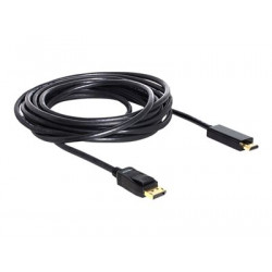 Delock - Kabel adaptéru - DisplayPort s piny (male) do HDMI s piny (male) - 5 m