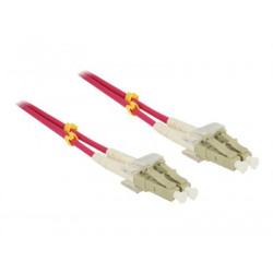 Delock - Síťový kabel - multirežim LC (M) do multirežim LC (M) - 10 m - optické vlákno - 50 125 mikron - OM4 - neobsahuje halogen - fialová