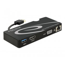Delock - Dokovací stanice - USB - VGA, HDMI - GigE