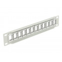 Delock - Propojovací panel - šedá - 1U - 10" - 12 portů