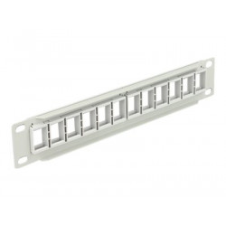 Delock - Propojovací panel - šedá - 1U - 10" - 12 portů