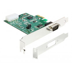 Delock PCI Express Card  1 x Serial RS-232 High Speed 921K with Voltage supply - Sériový adaptér - PCIe 2.0 nízký profil - RS-232