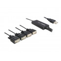 Delock USB 2.0  4 x Serial Adapter - Sériový adaptér - USB - RS-232 x 4