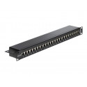 Delock - Propojovací panel - RJ-45 X 24 - černá - 1U - 19"