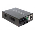 Delock - Konvertor médií s optickými vlákny - 100Mb LAN - 10Base-T, 100Base-FX, 100Base-TX - RJ-45 SC několik režimů - až 2 km - 1310 nm