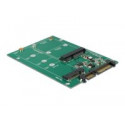 Delock Converter SATA 22 Pin  1 x M.2 NGFF + 1 x mSATA - Bay adaptér pro datový sklad - 2,5" mSATA M.2