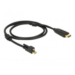 Delock - Kabel adaptéru - Mini DisplayPort s piny (male) do HDMI s piny (male) - 2 m - černá - podporuje 4K