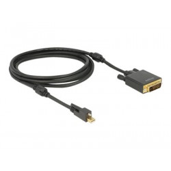 Delock - Kabel obrazovky - Mini DisplayPort (M) do DVI-D (M) - 2 m - křídlové šrouby - černá